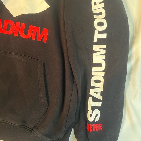 Justin Bieber stadium tour 2017 pullover black hoodie sweatshirt size small - Picture 4 of 14
